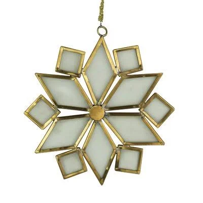 Ornament with Floral Design and Beaded Wire The Holiday Aisle Size: 6x22 H x 6x22 W x 0.5x22 D