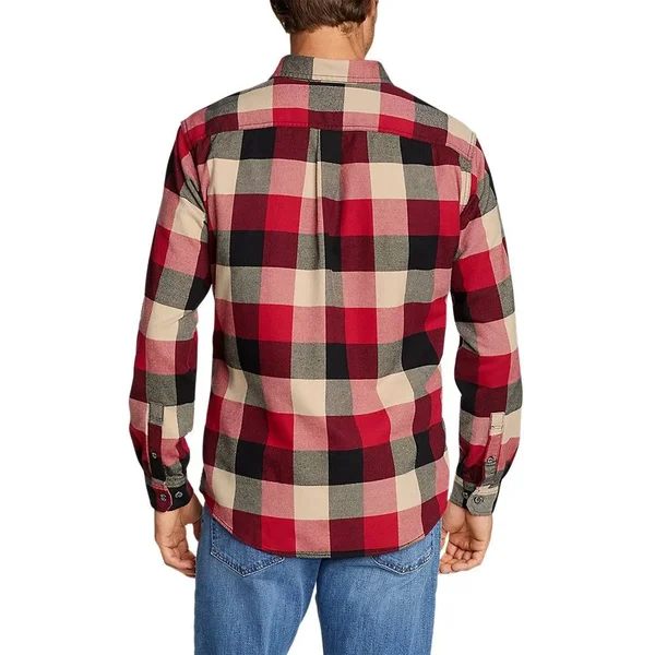 Eddie Bauer Men's Eddie&s Favorite Flannel Shirt - Slim - White - S