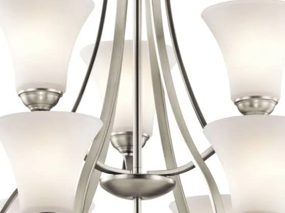 Kichler 43506NI Keiran 9 Light Chandelier Brushed Nickel