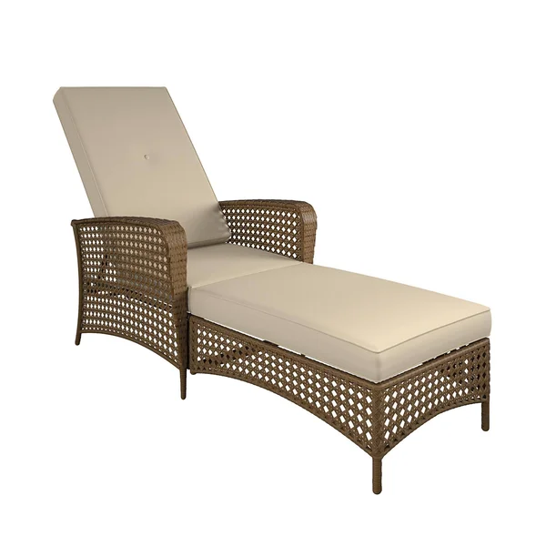 Wicker Chaise Lounge Patio Chair