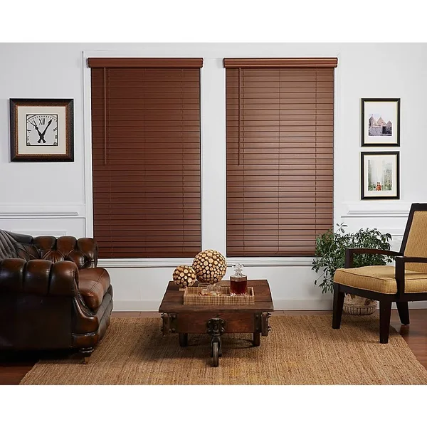 St. Charles Room Darkening 48.5x22 x 72x22 Cordless Faux Wood Blind in Dark Oak