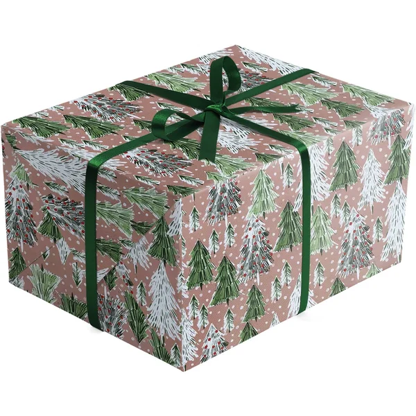 Bulk Ream Roll Christmas Gift Wrap Wrapping Paper - Opulent Tree Kraft