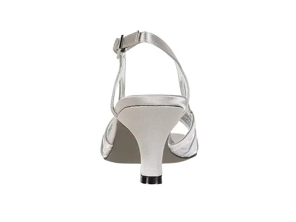 David Tate Women's Cheer Slingback - Silver Satin