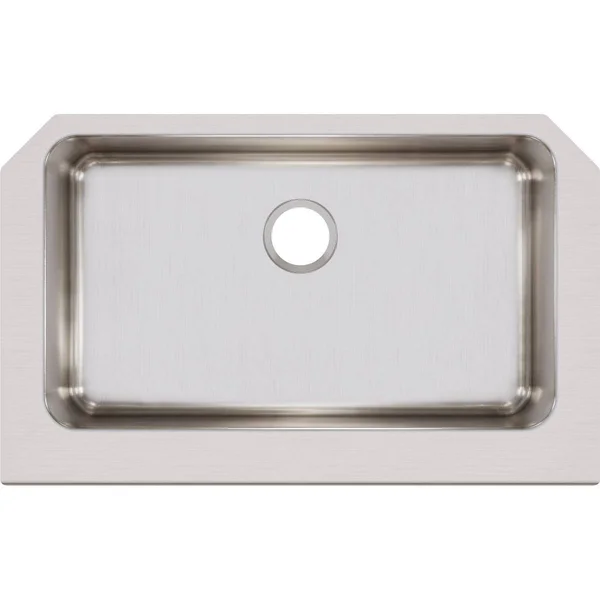 Elkay ELUHFS2816 Lustertone 33 in. x 20-1/2 in. Single Bowl Farmhouse Sink (Stainless Steel)