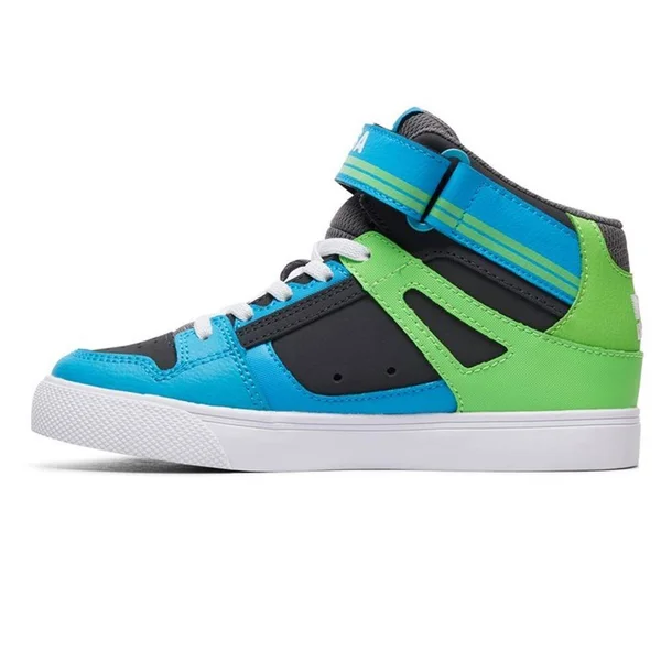 DC Kids Pure High Top EV Shoes - 1, Navy-Grey