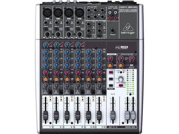 Behringer 12-Input 2-Bus Mixer - XENYX/EQ 1204USB w/ Pro DJ Bundle