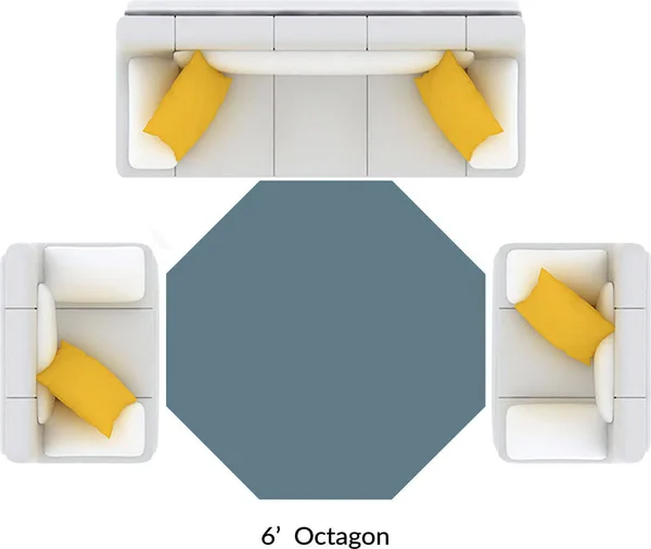 Tayse Sensation 4792 Ivory Area Rug 5'3'' Octagon