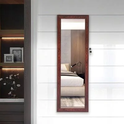 Acee Wall Mounted Jewelry Armoire with Mirror Latitude Run Color: Brown