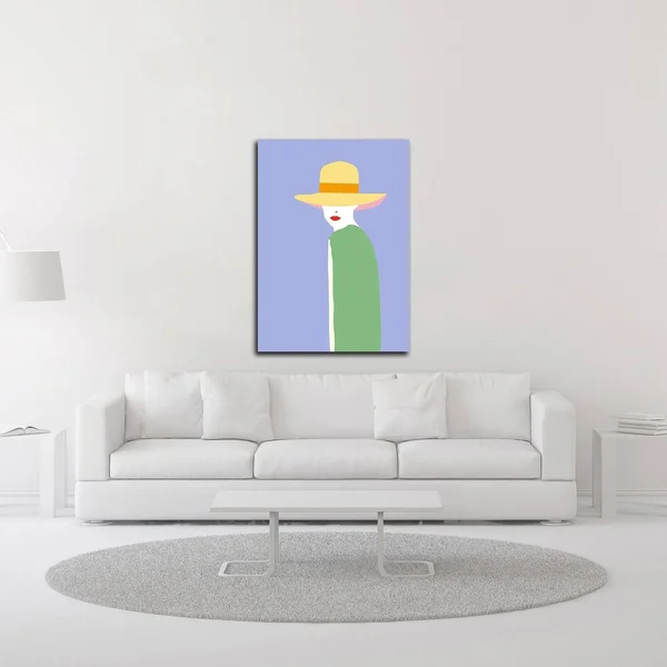 Tangletown Fine Art 42x22 x 30x22 Lady NO. 6 by Sean Salvadori Print on Canvas