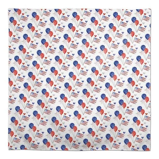 Patriotic Icons Pattern Tablecloth - 58x22 x 58x22 by Designs Direct, Michaels