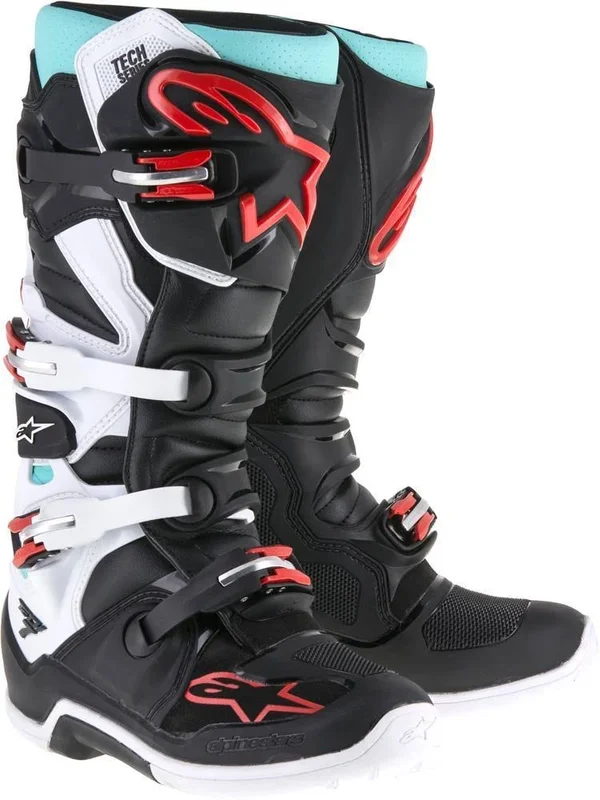 Boots Alpinestars Tech 7 White - Red, Burgundy