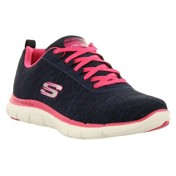 Skechers Sport Women's Flex Appeal 2.0 Fashion Sneaker - Navy/Pink