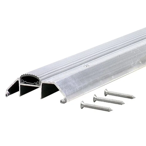 M-D Building Products Deluxe High 3-3/4 in. x 49 in. Aluminum Threshold with Vinyl Seal - Silver