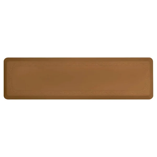 Smart Step Home Collection 72 inch by 20 inch Fleur-de-lys Mat - Tan, 72 x 20 x 5