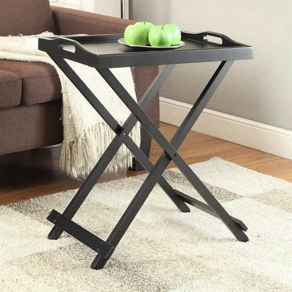 Convenience Concepts 239900BL Designs2Go Folding Tray Table, Black