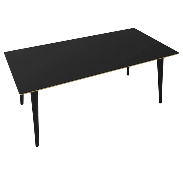 Domesis DiVenere Scandinavian-Inspired Rectangular Dining Table Black Natural Edge