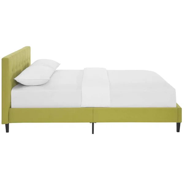 Modway MOD-5424-LGR Linnea Full Upholstered Fabric Bed with Headboard - Light Gray