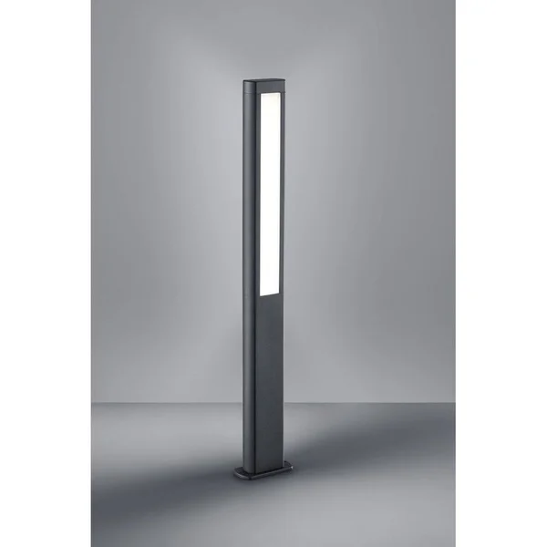 Trio Lighting Rhine Modern Anthracite Diecast Aluminium Pole Driveway Bollard Lights