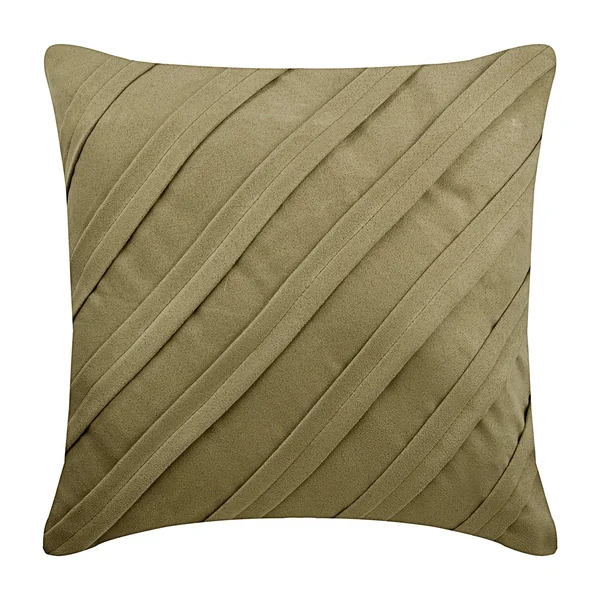 Dark Beige Throw Pillow COVER, 20x22x20x22 Suede Decorative Cushion Covers-Contemporary Dark Beige, 20 x 20 in