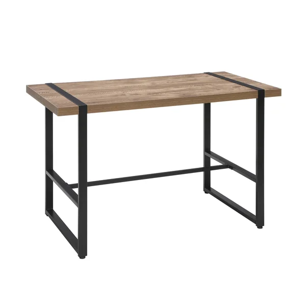 Ofm Modern 48x22 Metal O-Frame Computer Desk - in Knotty Oak