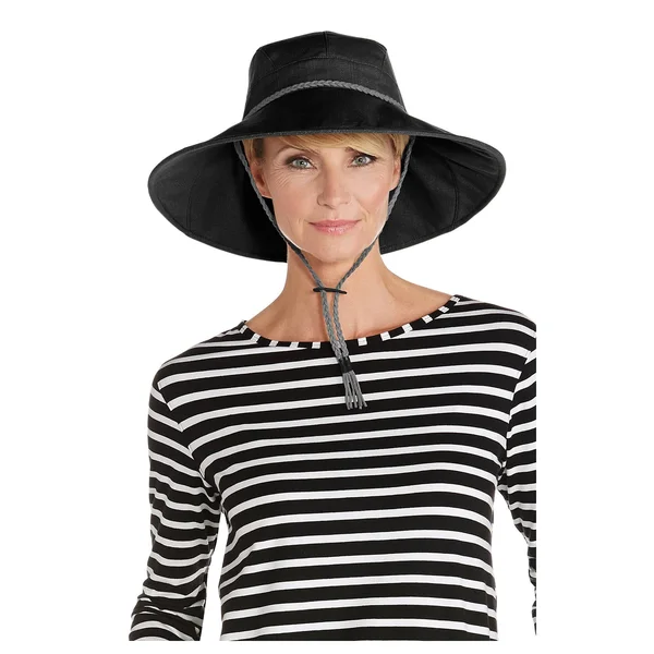 Coolibar UPF 50+ Women's Gardening Hat - Sun - Small/Medium, Black