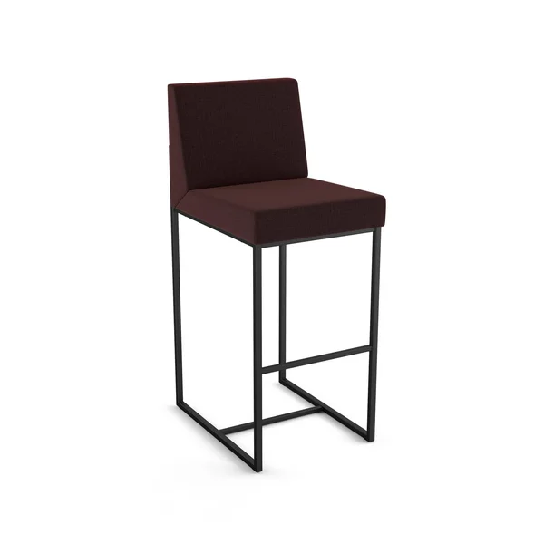 Amisco Derry 27x22 Polyester Swivel Counter Stool in Burgundy/Black