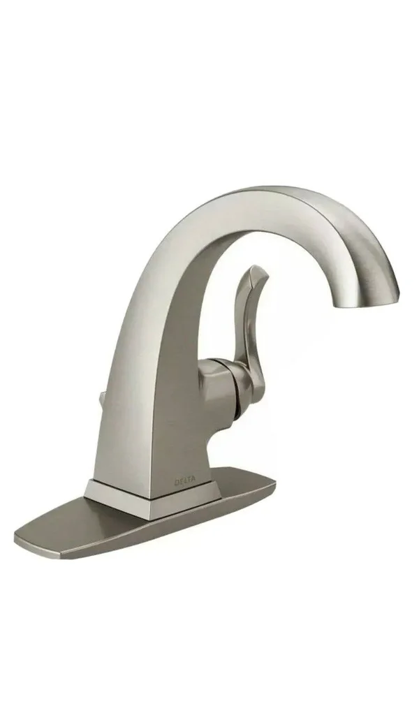 Delta Everly 4 in. Centerset Single-Handle Bathroom Faucet in SpotShield Brushed Nickel