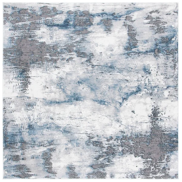 Safavieh Craft CFT850M 6&7x22 Square Blue and Grey Area Rug
