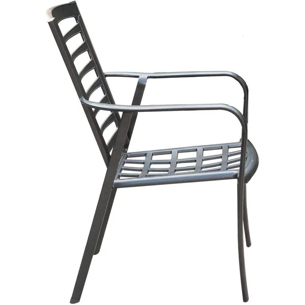 Hanover Pemberton 3-Piece Commercial-Grade Bistro Set with 2 Cushioned Dining Chairs and A 30x22 Square Glass-Top Table