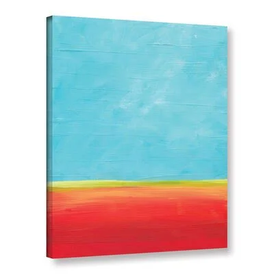 Earth Meets Sky 1 by Jan Weiss - Painting Print on Canvas Ebern Designs Size: 18'' H x 14'' W x 2'' D, Format: Wrapped Canvas