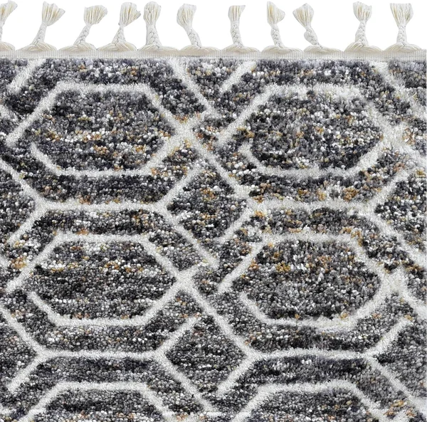 Kas Bungalow 2301 Grey Metro Area Rug 5&3x22 7&7x22