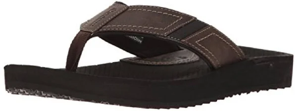 Dunham Men's Carter Flip-Flop, Size: 8, Brown Leather