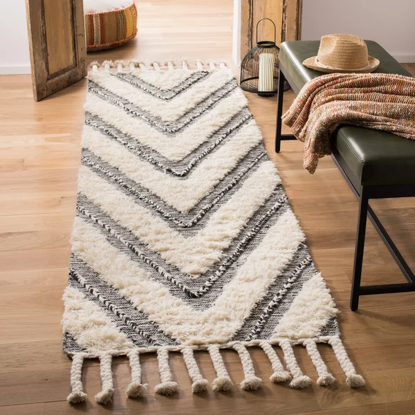 Safavieh Kenya KNY901H 9&0x22 x 12&0x22 Black - Ivory Area Rug