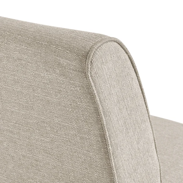 Handy Living Courtney Oatmeal Linen Armless Chair