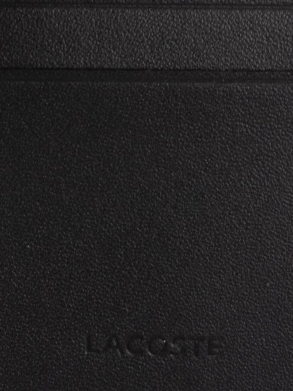 Lacoste Small Leather Billfold Wallet Black NH1115FG