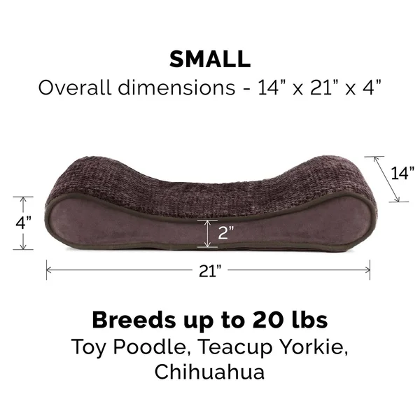 FurHaven Pet Dog Bed, Orthopedic Minky Plush & Velvet Luxe Lounger Pet Bed for Dogs & Cats (Espresso, Giant)