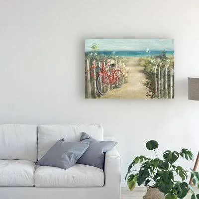 Summer Ride Crop by Danhui Nai - Wrapped Canvas Painting Print Winston Porter Size: 22x22 H x 32x22 W x 2x22 D