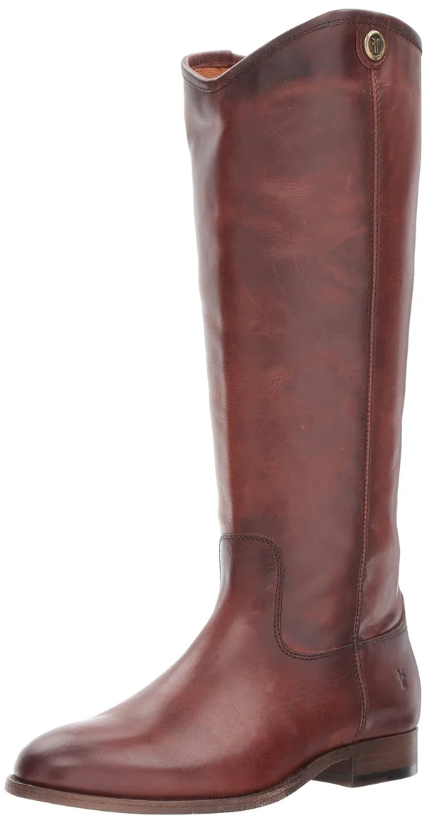 Frye Melissa Button 2 Wide Calf Riding Boots - Redwood