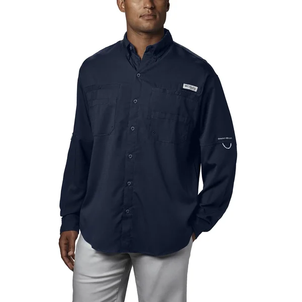 Columbia Men's Tamiami II LS Shirt - 4XT - Collegiate Navy
