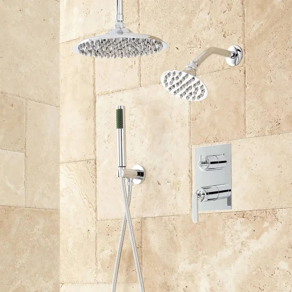 Trimble Shower System - 6x22 Rainfall, Wall Shower, Hand Shower - Brushed Nickel, Brass, Signature Hardware 414913