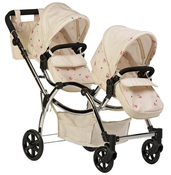 Roma Darcie Twin Dolls Pram Cream
