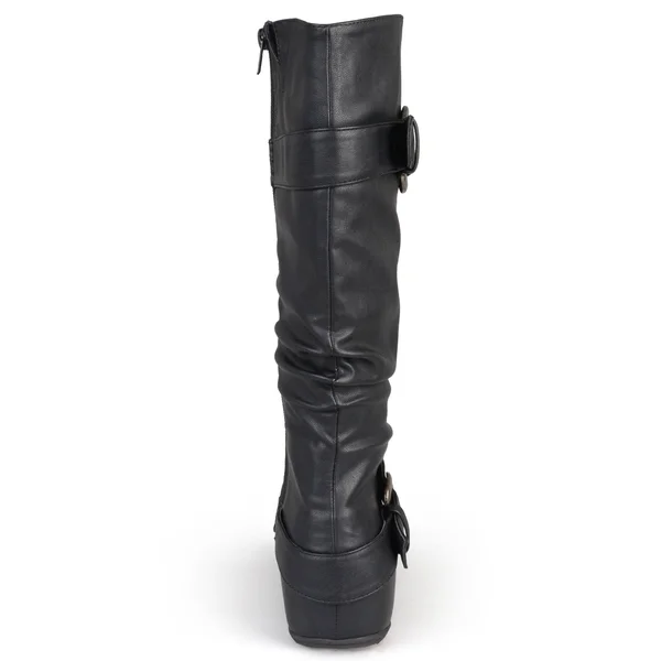 Women's Journee Collection Womens Extra Wide Calf Slouch Knee High Boots 7.5 Black