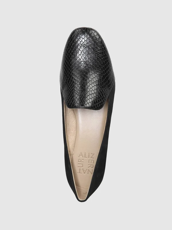 Womens Naturalizer Emiline Loafers Black Snake