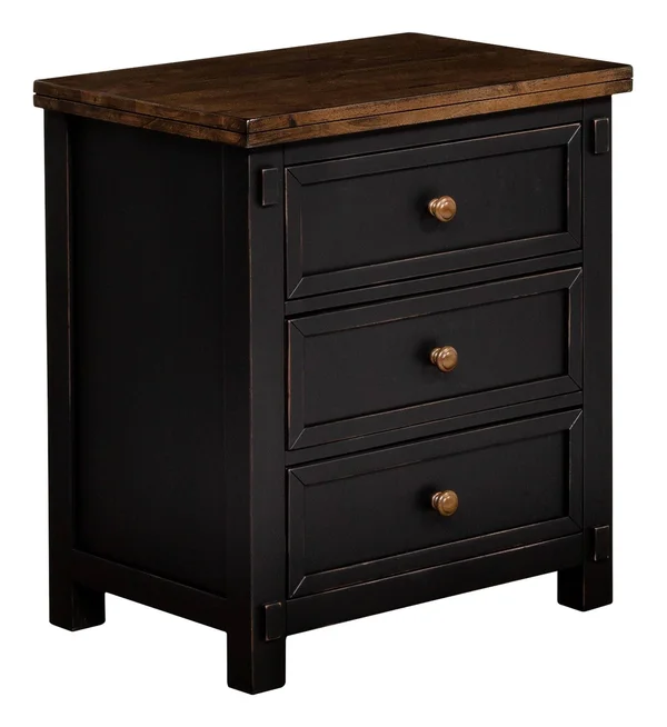 A-America Stone Creek Nightstand - Black