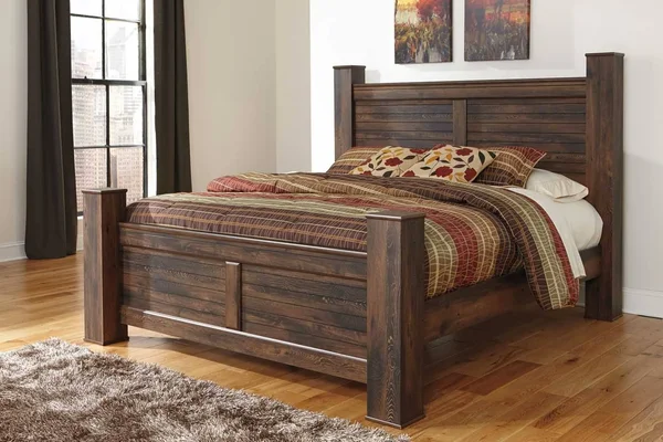 Ashley B246-98 Quinden Queen Rails - Dark Brown