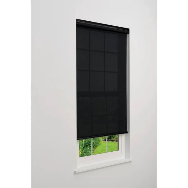 Linen Avenue Cordless 5% Solar Screen Standard Roller Shade, Black 59 W x 66 H