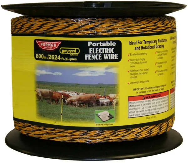 Parker Mccrory Mfg Company 123 2624 ft. Heavy Duty Electric Fence WIRE - Yellow/Black