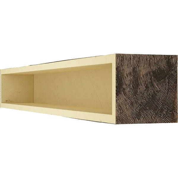 Ekena Millwork MANUPC06X08X48ZD 6x22H x 8x22D x 48x22W Pecky Cypress Faux Wood Fireplace Mantel - Premium Aged