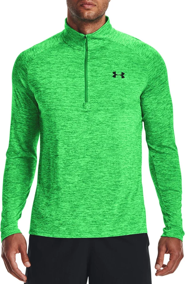 Under Armour Men's Tech Zip Long Sleeve - Green, LGT