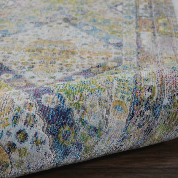 Nourison Ankara Global ANR07 7&10x22 x 9&10x22 Blue - Green Area Rug